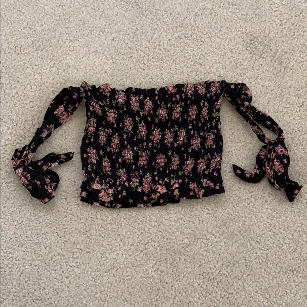 Blue life off the shoulder top